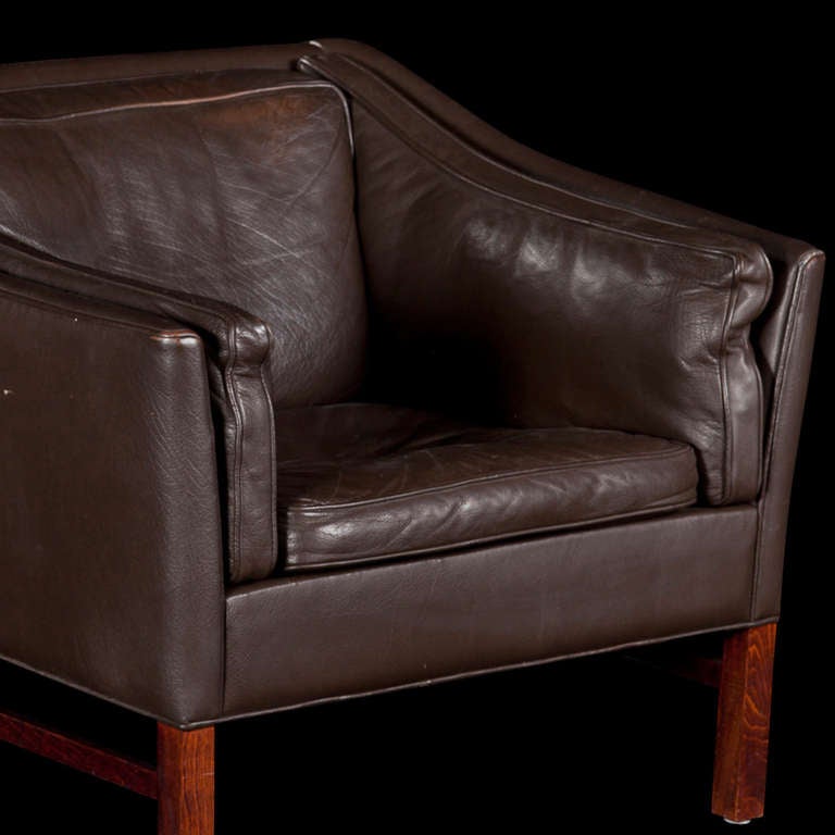 Swedish Modern Leather Armchair