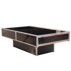 Contemporary Black Glass Coffee Table