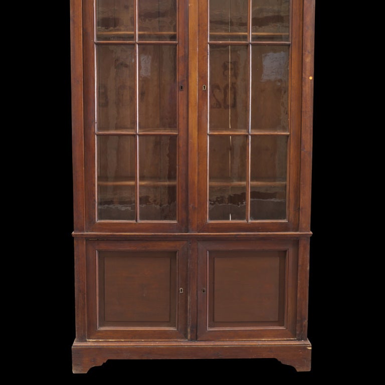 French Tall Pine Storage Cabinet