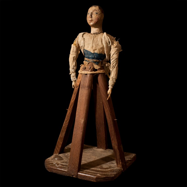 Hand Carved Primitive Caged Doll