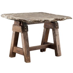 Primitive Stone Slab Top Table