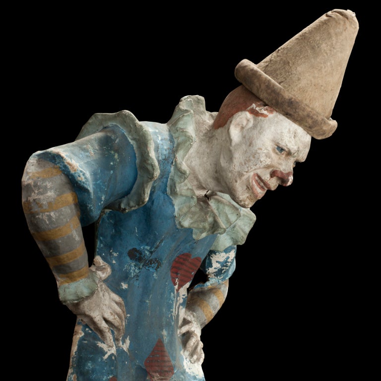 Papier Mache Clown with Unusual Posture