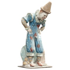 Papier Mache Clown with Unusual Posture