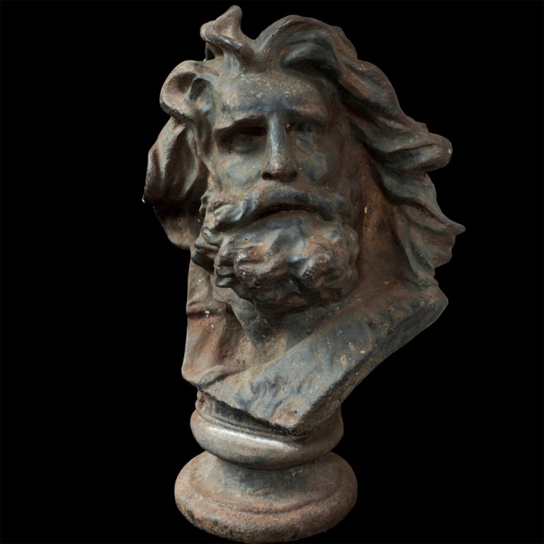 Wonderful cast iron figure, delicately carved