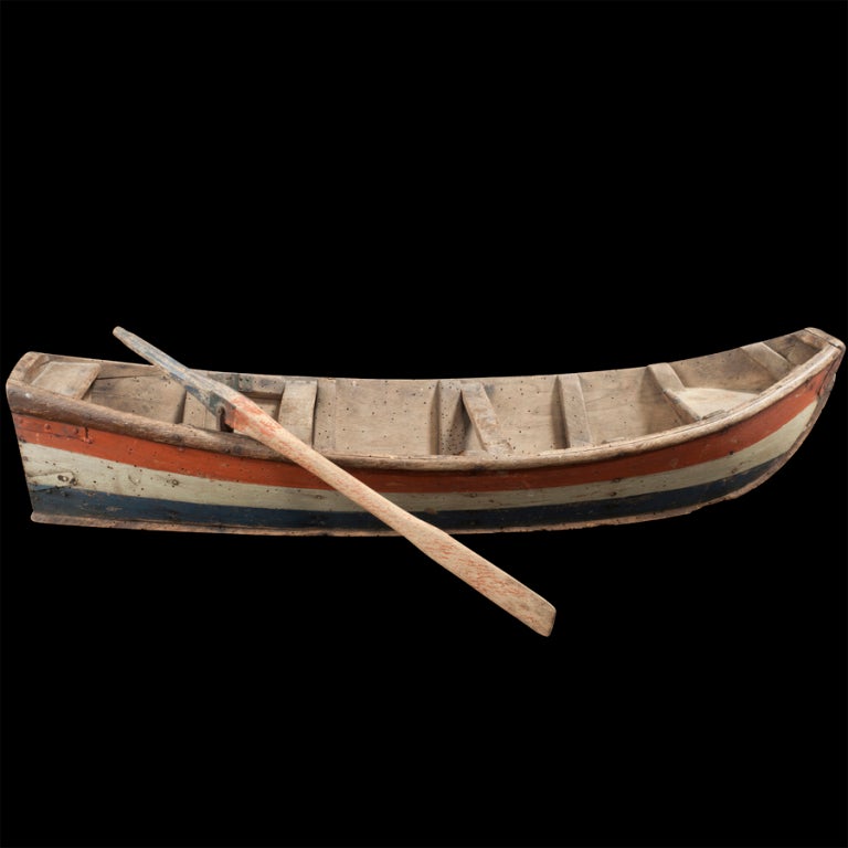 20th Century Wooden Model of a Row Boat