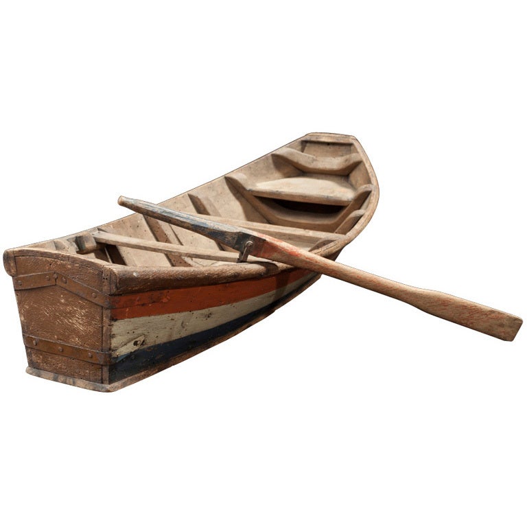 Wooden Model of a Row Boat