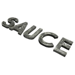 Vintage Sauce Large Zinc Letters