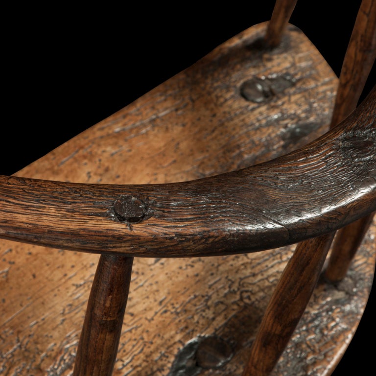 Sycamore Three Legged Primitive Windsor Chair