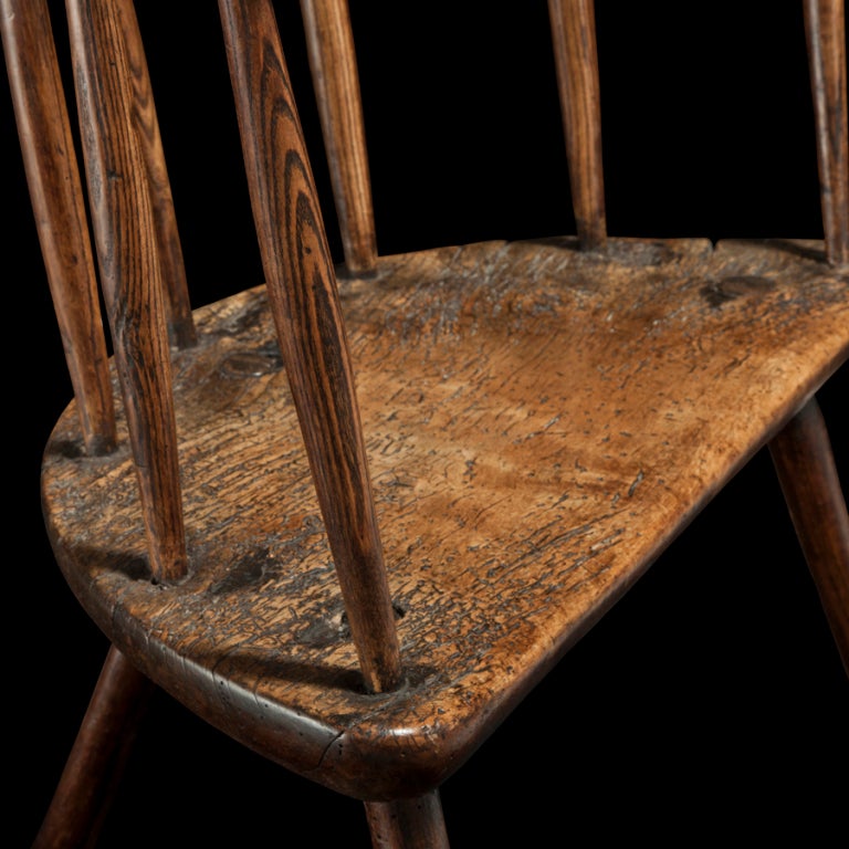 Three Legged Primitive Windsor Chair 2