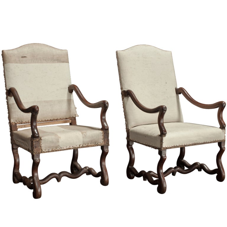 Pair of Tall Back Armchairs