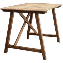 Antique Catalan Primitive Side / Work Table