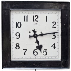 SMITH Electric English Enamel Face Wood Clock