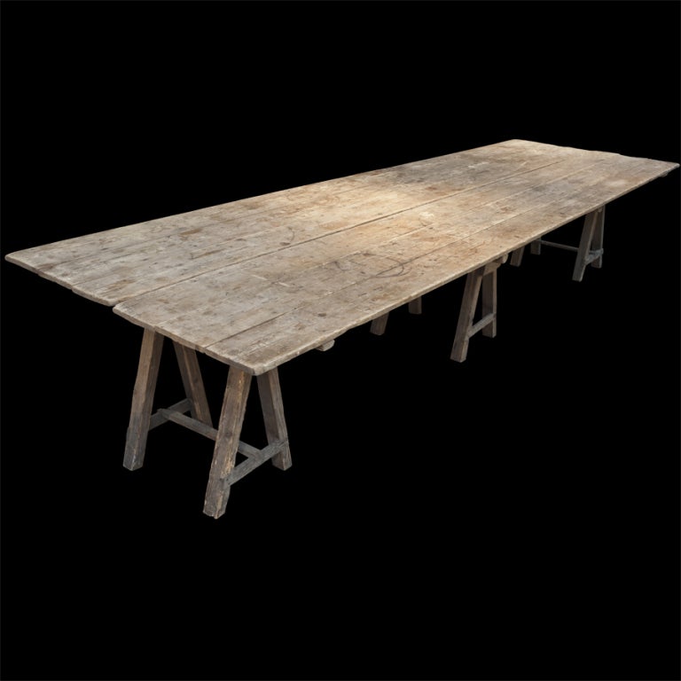 extra long trestle table