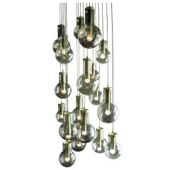 Monumental 18 Globe  Chandelier by RAAK Group, Amsterdam
