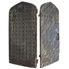 Monumental Wood / Iron Studded Manor Doors
