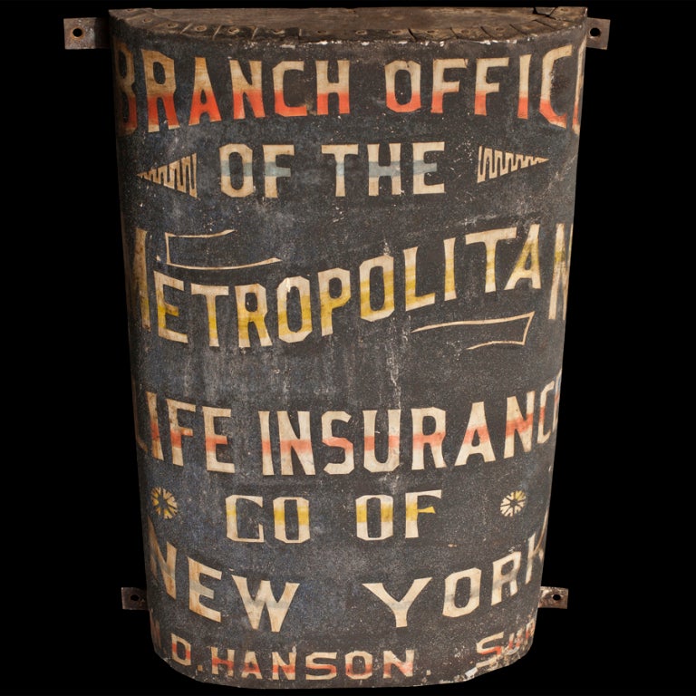 Branch Office of the Metropolitan Life Insurance Co. NY,
outdoor handpainted sign