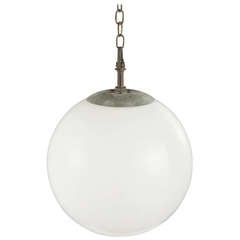 Industrial Opaque Globe Pendant