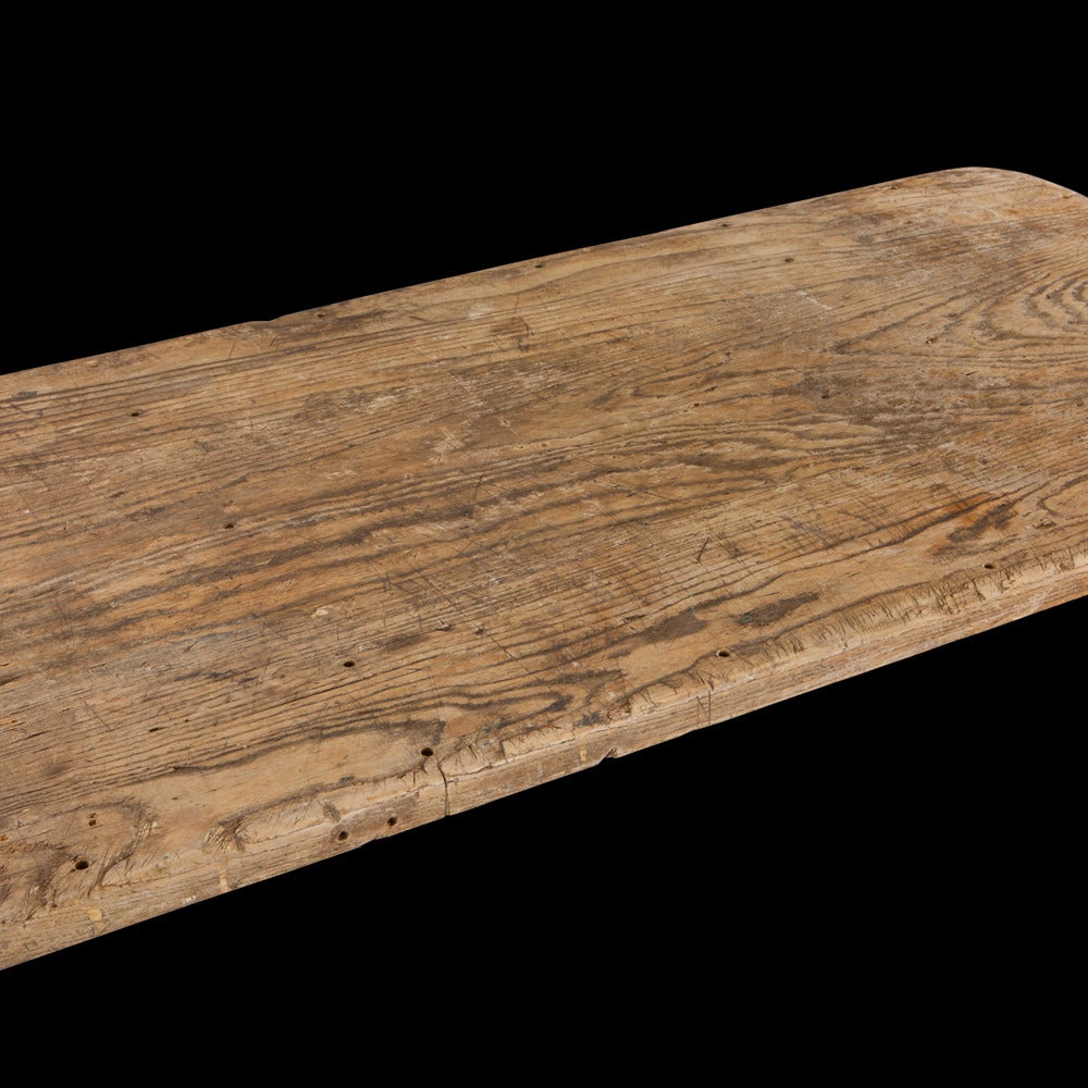 Industrial Wood Plank Coffee Table