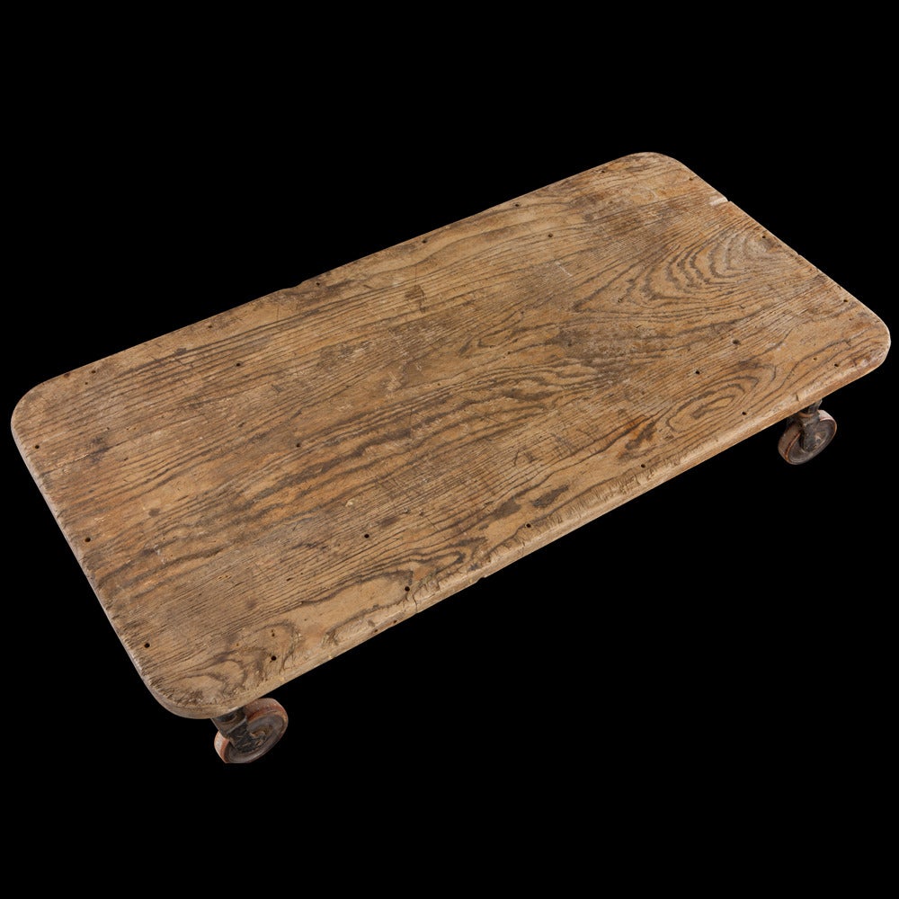plank wood coffee table