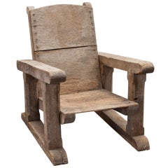 Antique Primitive Garden Sleigh Chair