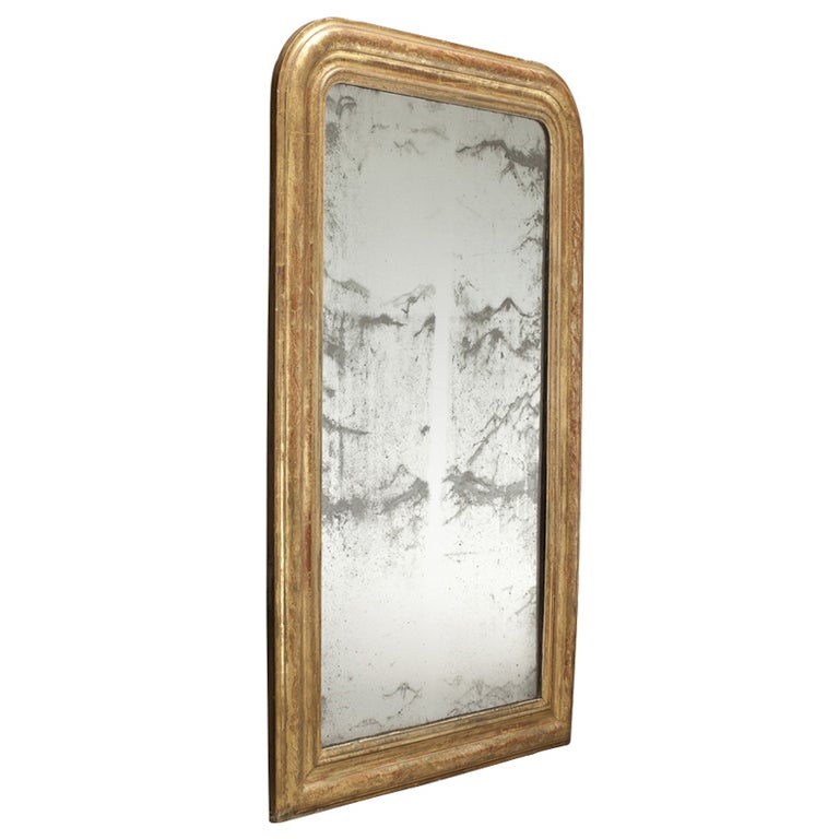 Gold Leaf Oval Top Mirror