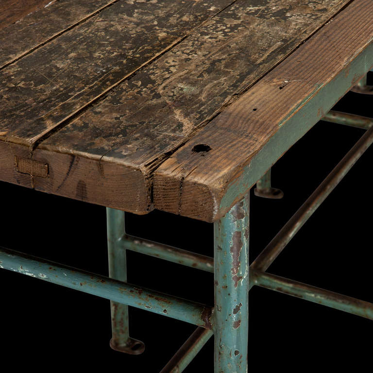 20th Century Six Section Factory Work Table