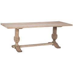 Vintage Oak Trestle Table