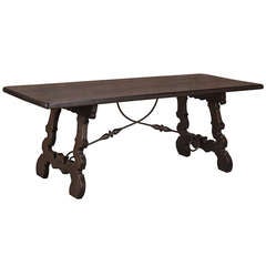 Vintage Spanish Oak Dining Table