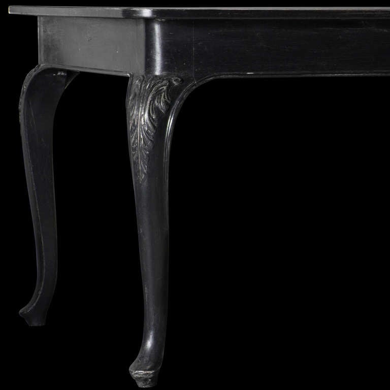 20th Century Ebonised Extension Dining Table