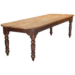 Antique Pine Farmhouse Dining Table
