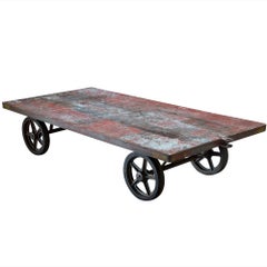 Steel Railroad Cart / Coffee Table