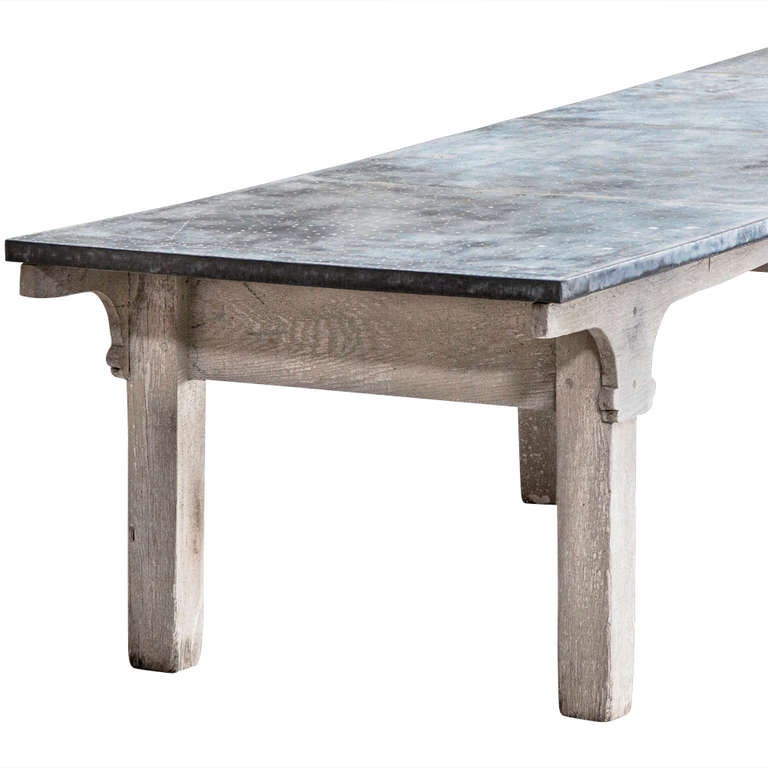 Monumental Zinc Top Table at 1stDibs