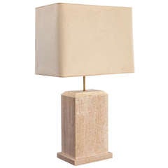 Travertine Base Table Lamp