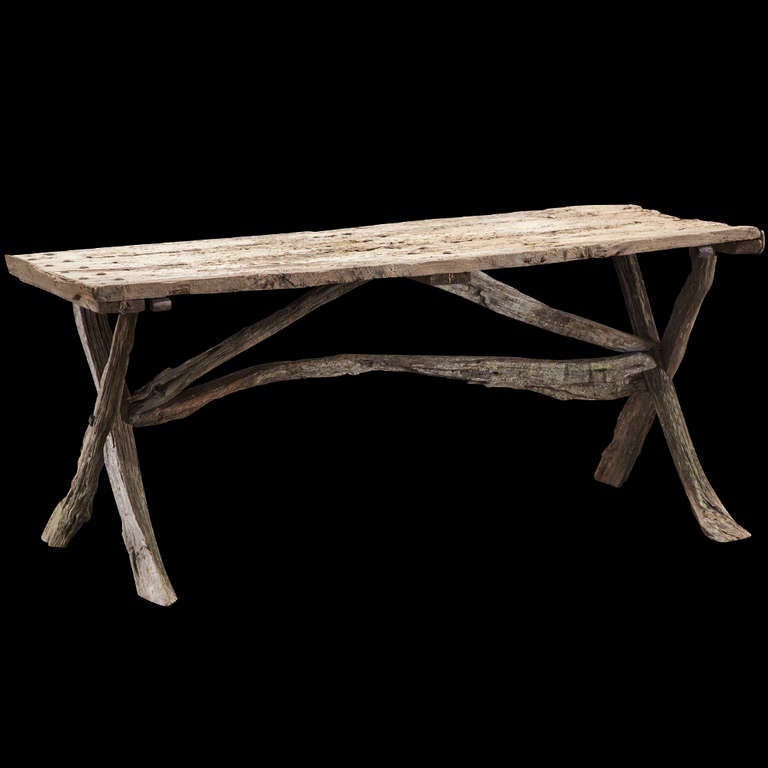 Wood Primitive Welsh 18th Century Farm Table