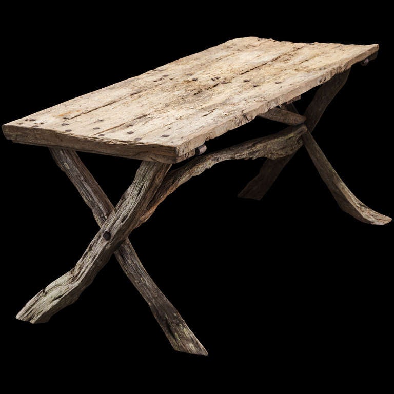 English Primitive Welsh 18th Century Farm Table