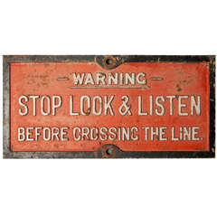 Railway Warning Sign