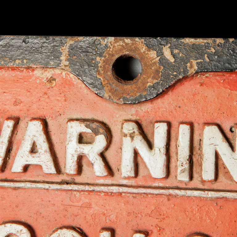 English Railway Warning Sign