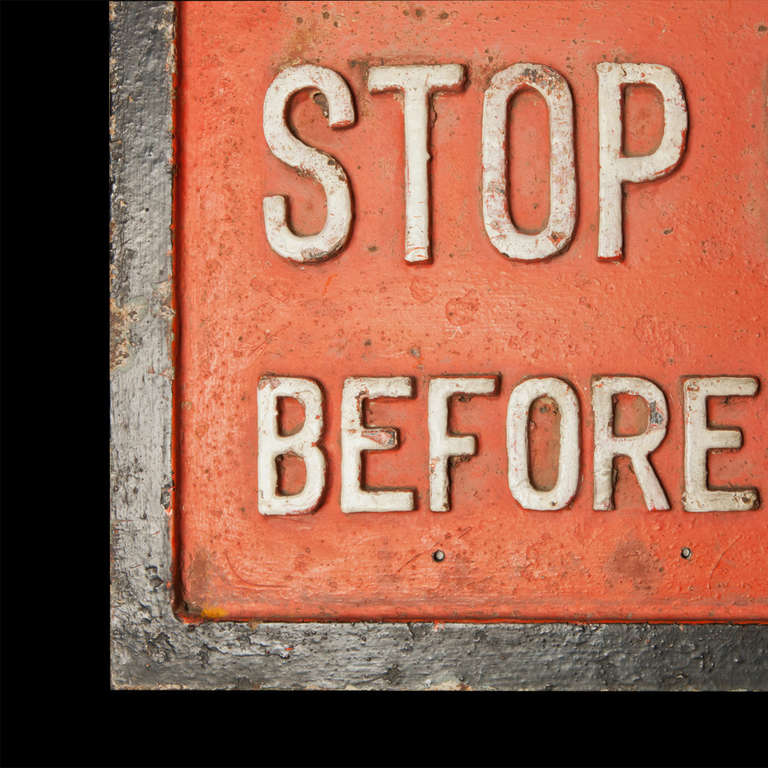 Railway Warning Sign In Fair Condition In Culver City, CA