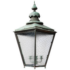 Verdigris Copper Outdoor Garden Lantern