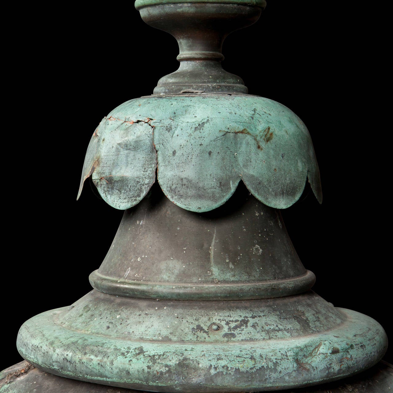 English Verdigris Copper Outdoor Garden Lantern