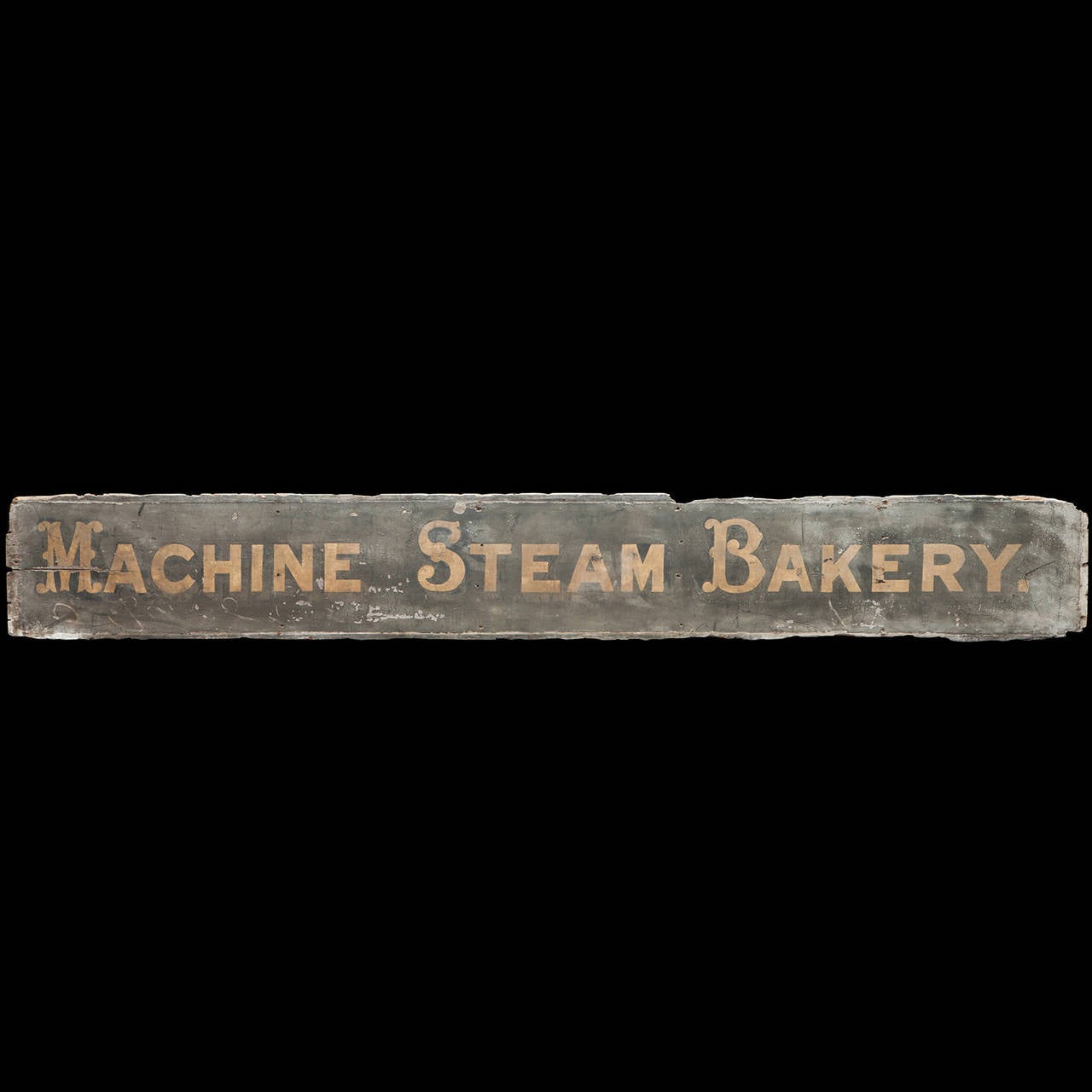 Gilded letters read: “Machine Steam Bakery”. Original from a bakery in Chipping Sodbury.