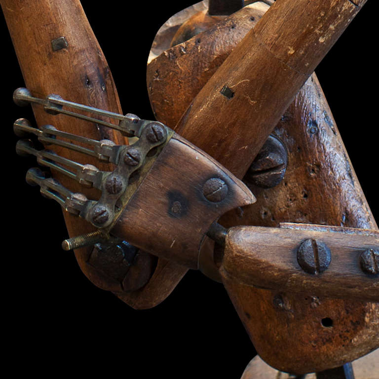 French Articulated Wooden Skeletal Mannequin