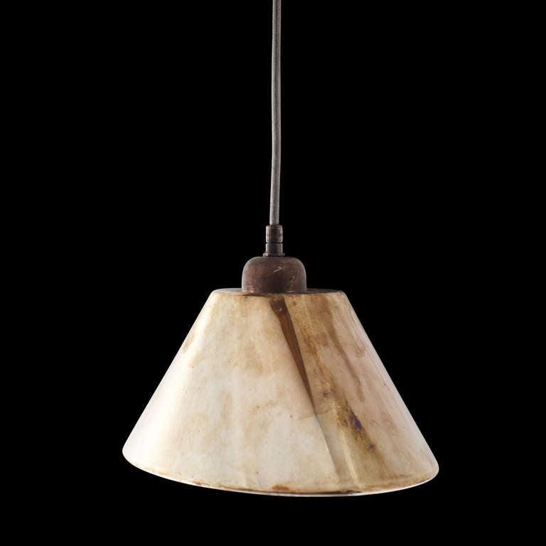 Rose Colored Mercury Glass Pendant at 1stdibs