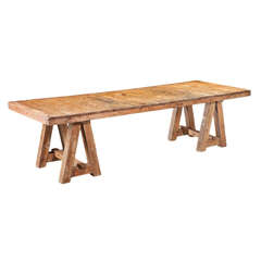 Vintage Large Sawhorse Table