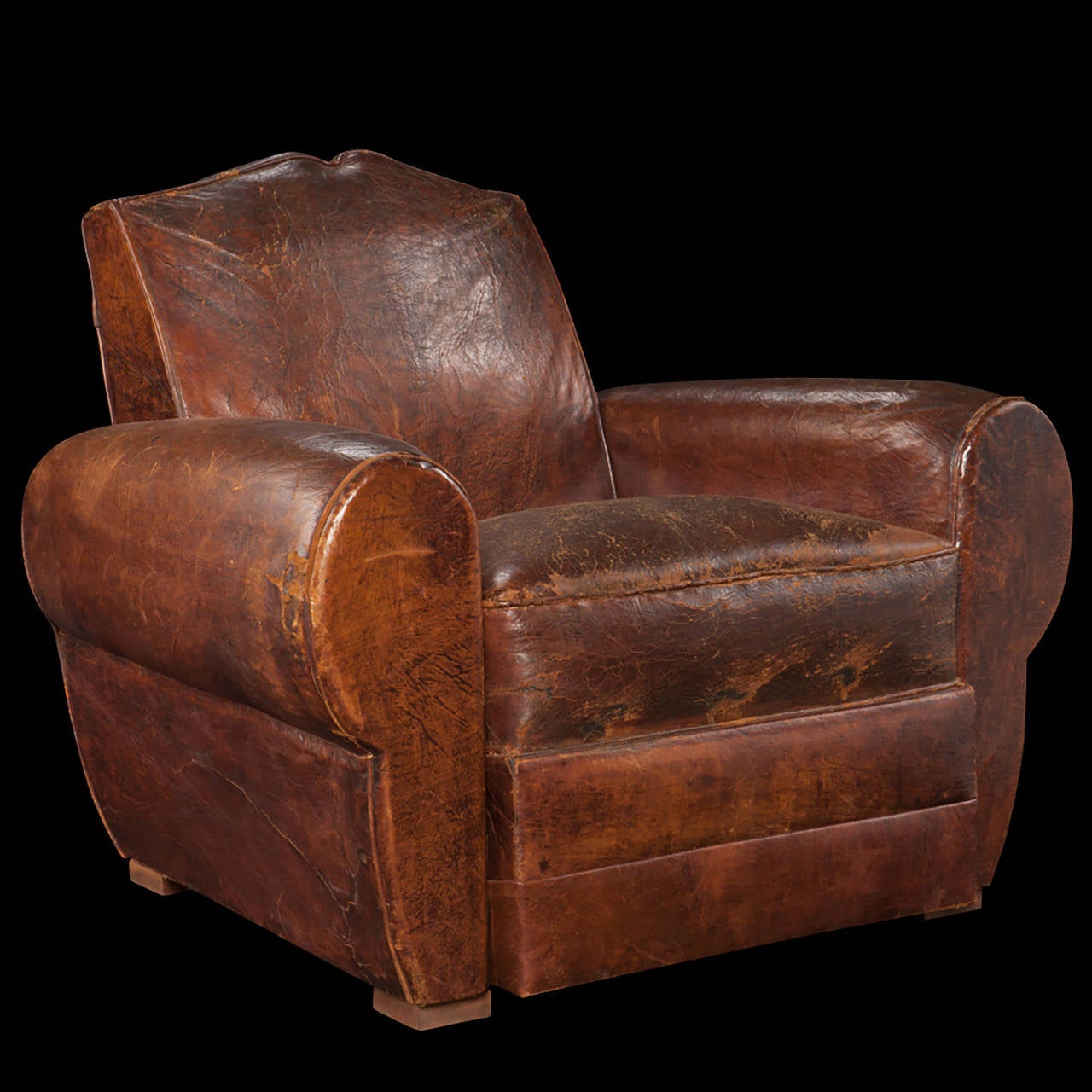 Pair of Leather Club Chairs 3