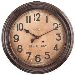 Antique Edwardian Eight-Day Wall Clock