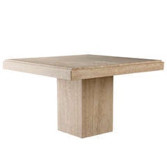 Travertine Side Table