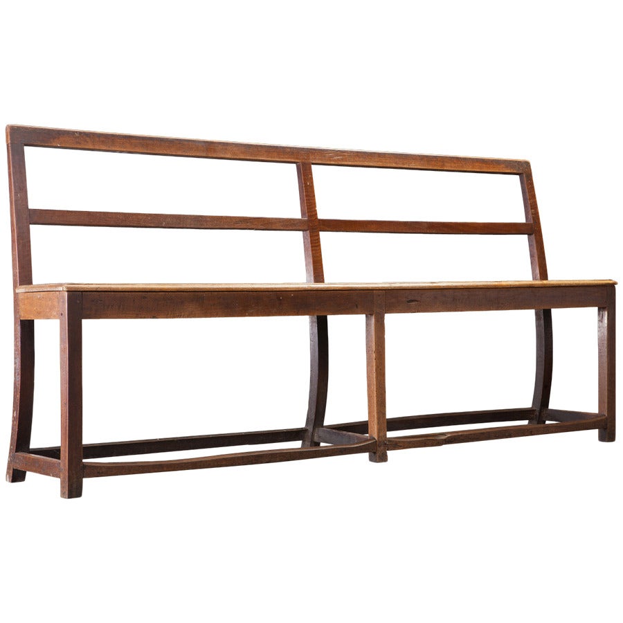 Simple Wooden Convent Bench