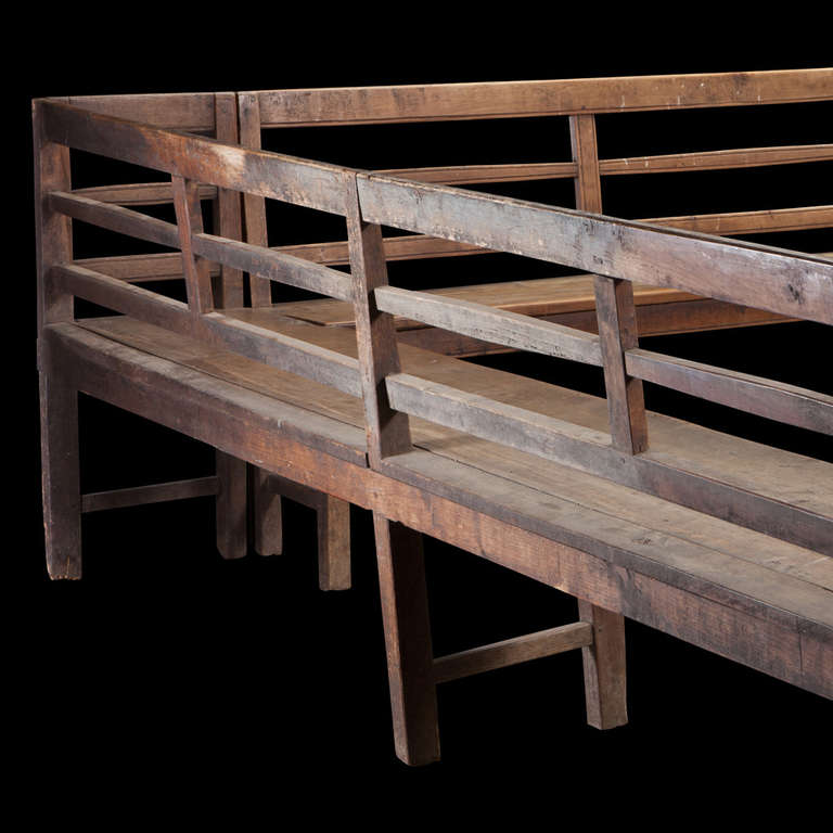 Primitive Long Wooden Bench 3