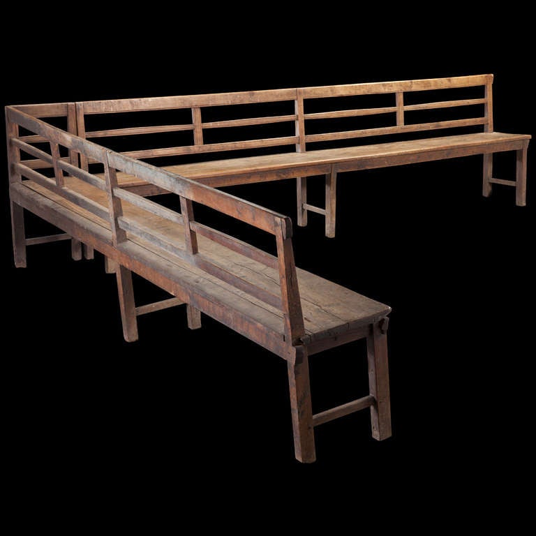 Country Primitive Long Wooden Bench